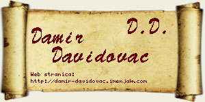 Damir Davidovac vizit kartica